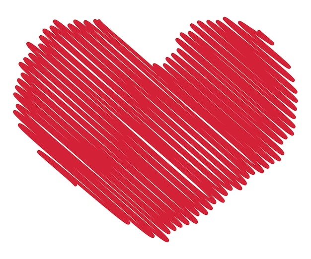 Corazón rojo en estilo vintage grunge textura envejecida del concepto de día de los amantes del corazón
