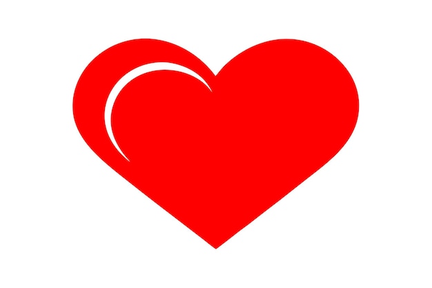 un corazón rojo con un fondo blanco y un corazón Rojo con una línea a través de él