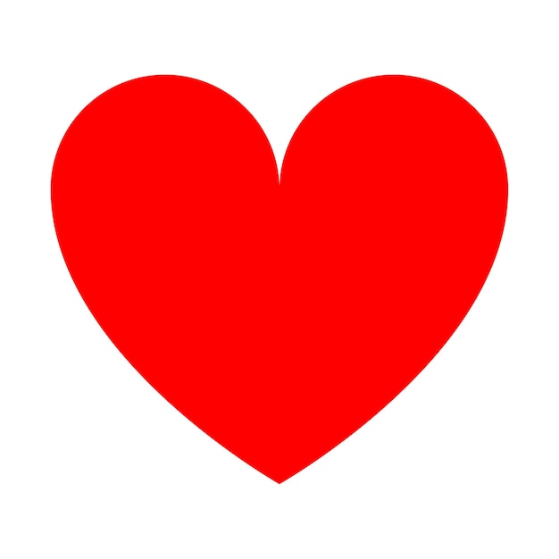 un corazón rojo con un fondo blanco que dice amor