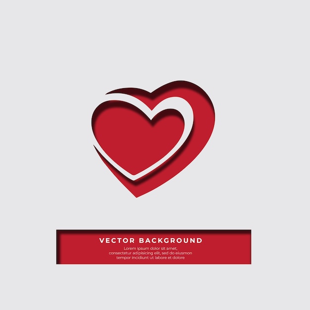 un corazón rojo con un fondo rojo que dice contemplativo