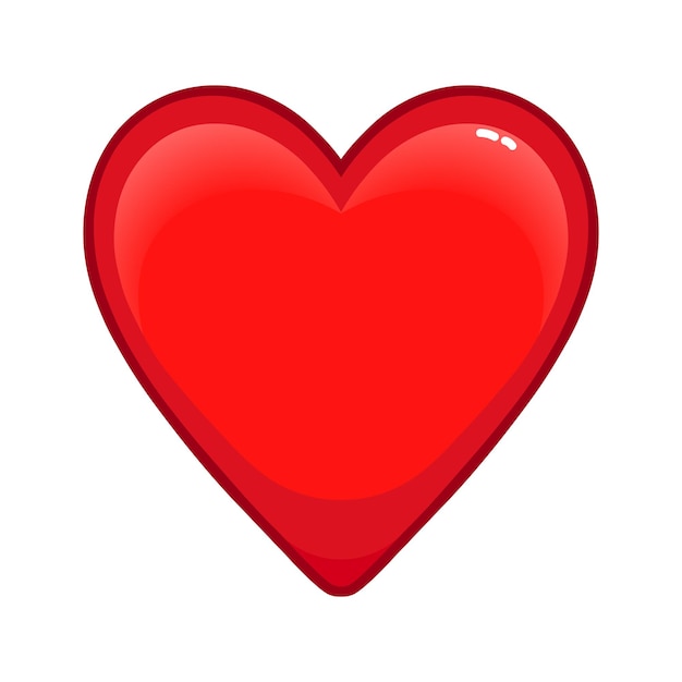 Corazón rojo Icono de gran tamaño para sonrisa emoji
