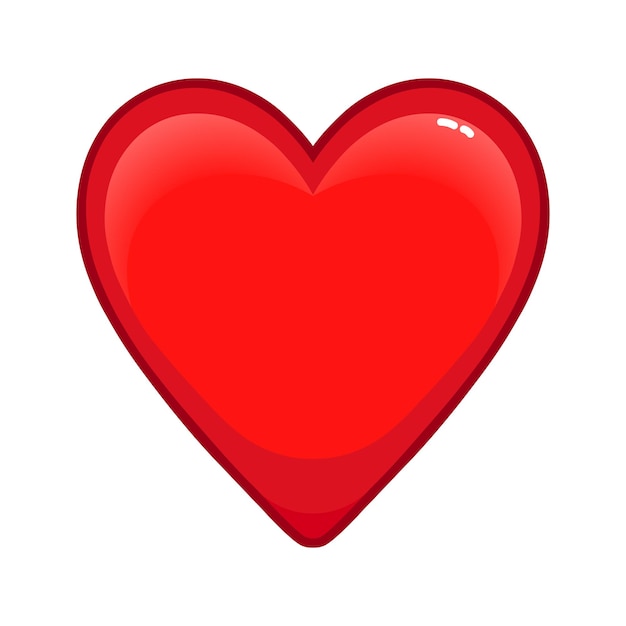 Vector corazón rojo icono de gran tamaño para sonrisa emoji