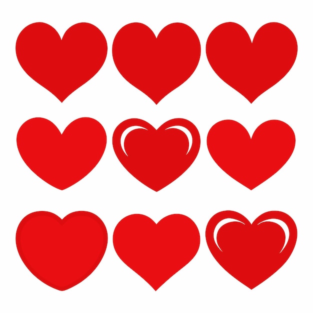 Corazón rojo sobre fondo blanco