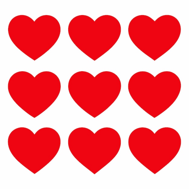 Corazón rojo sobre fondo blanco