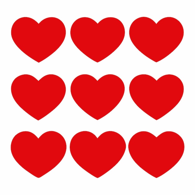 Corazón rojo sobre fondo blanco