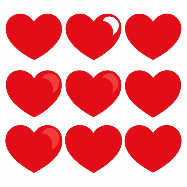 Corazón rojo sobre fondo blanco