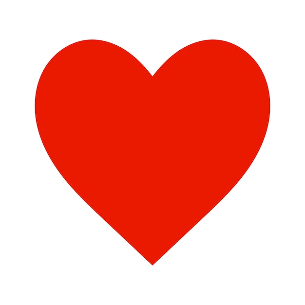 Un corazón rojo vibrante símbolo de amor y afecto