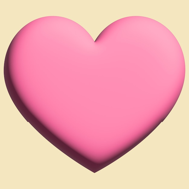 corazon rosa 3d
