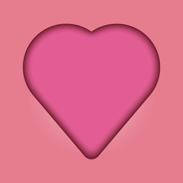 corazón rosa audaz 3d