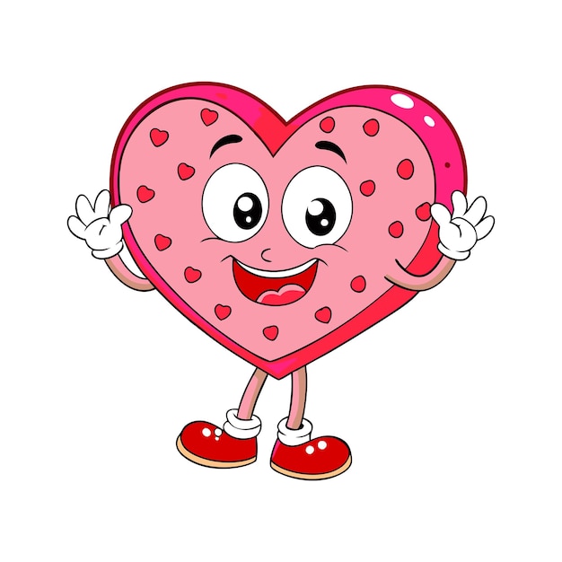 un corazón rosa con un corazón rosa que dice "sonrisa"