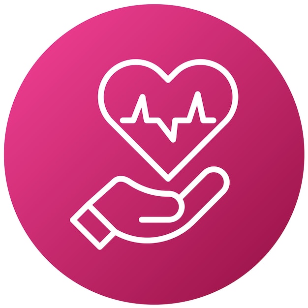 un corazón rosa con una mano que da un símbolo de corazón