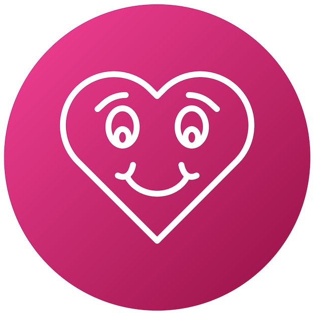 un corazón rosa con ojos y un círculo rosa con dos ojos