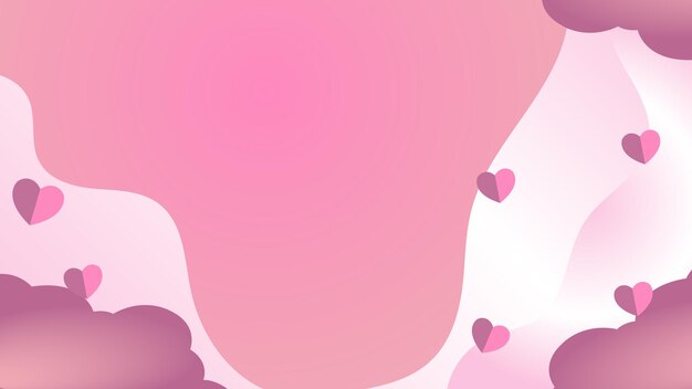 Corazón rosa con un patrón sin costuras Ilustración de fondo con corazones rosados románticos y lindos
