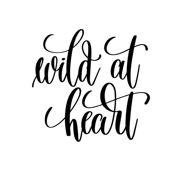 El corazón salvaje la tipografía el diseño de la camiseta