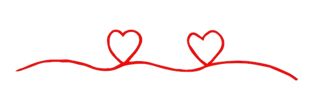 Corazón de San Valentín pintado a mano con pincel y tinta