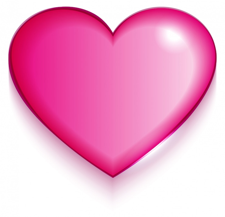 Corazón de San Valentín rojo transparente
