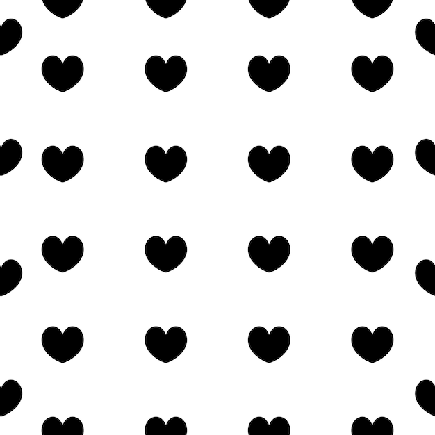 Un corazón sencillo y lindo y romántico con un diseño de patrón sin costuras.