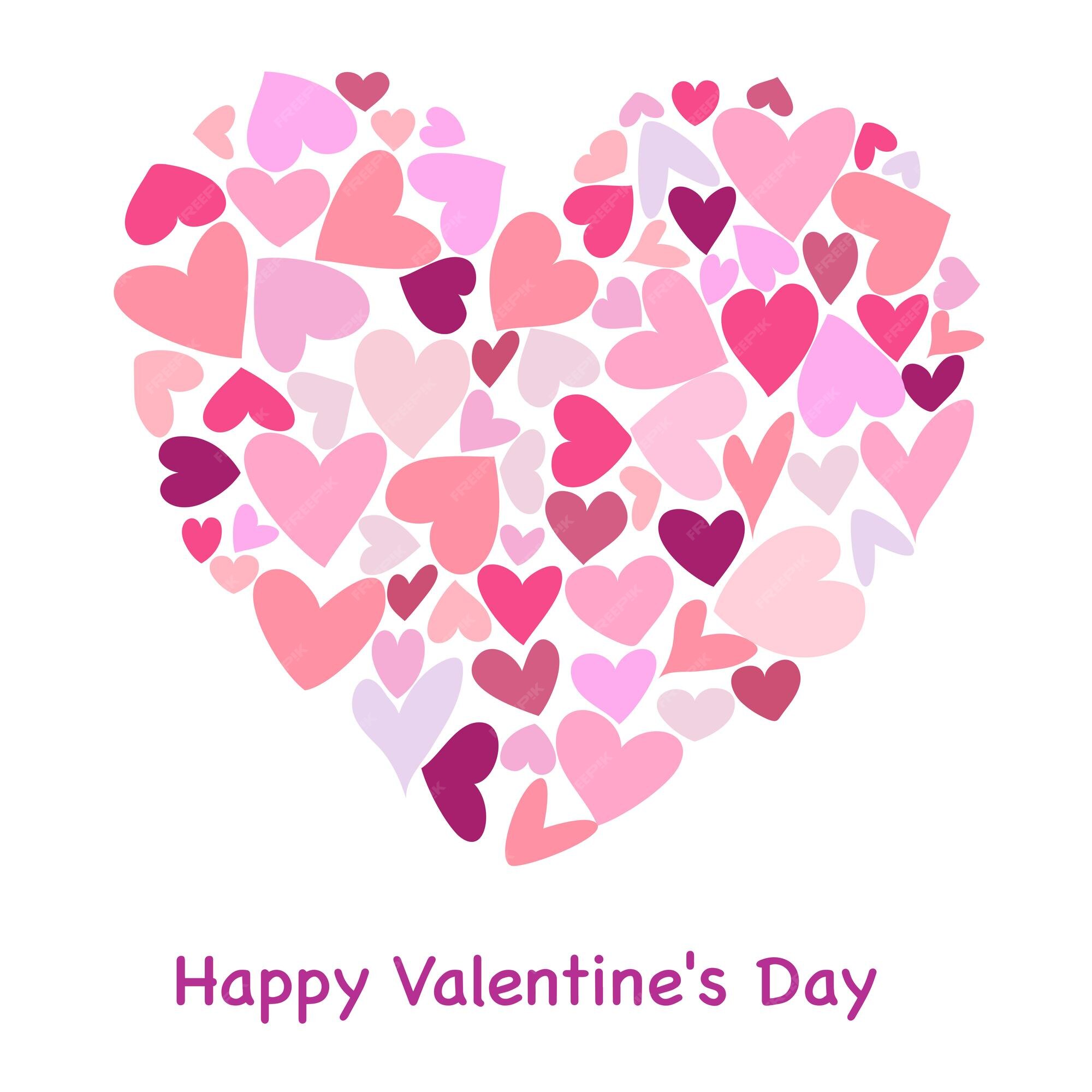 Corazón un símbolo de amor y san valentín. un gran corazón hecho de