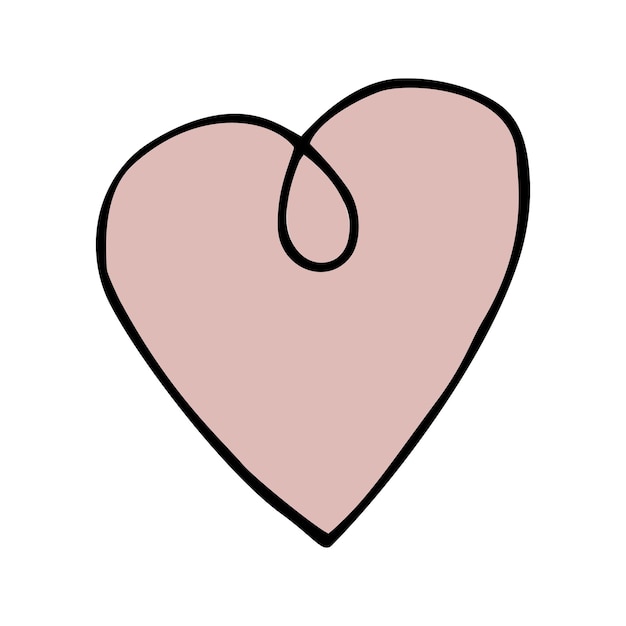 Corazón de vector para tarjetas de san valentín, carteles, diseño. dibujado a mano ilustración de doodle