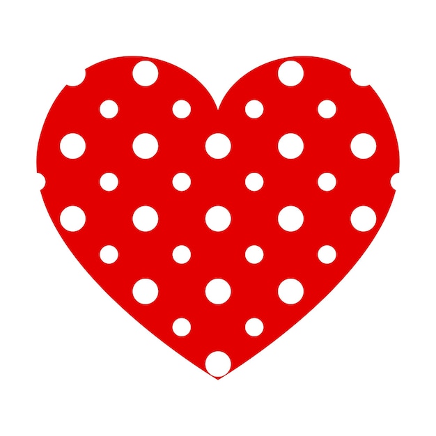 Corazón vectorial con patrón punteado