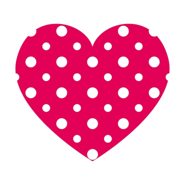 Corazón vectorial con patrón punteado