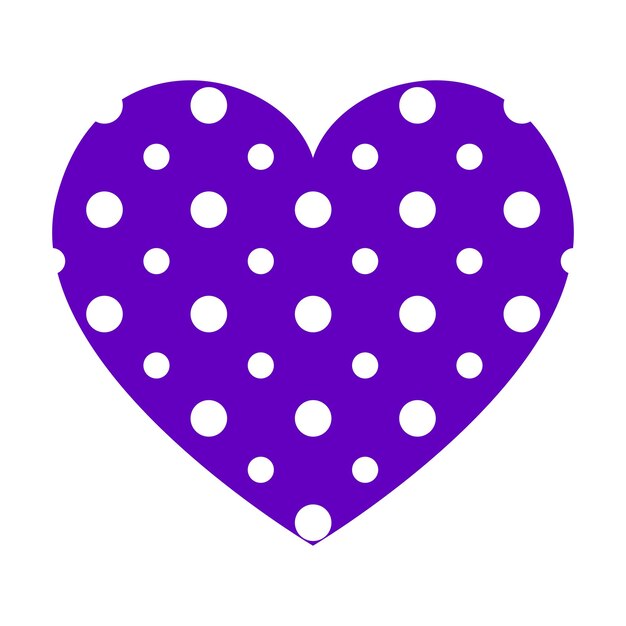 Corazón vectorial con patrón punteado