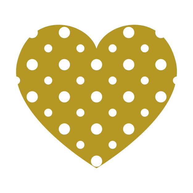 Corazón vectorial con patrón punteado