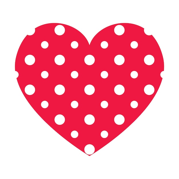 Corazón vectorial con patrón punteado