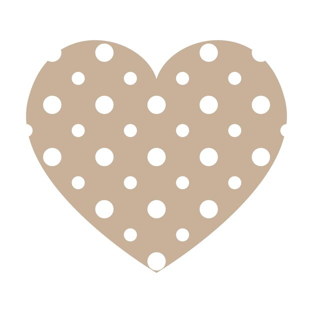 Corazón vectorial con patrón punteado
