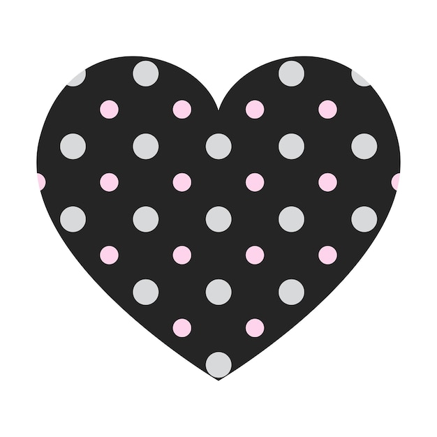 Corazón vectorial con patrón punteado