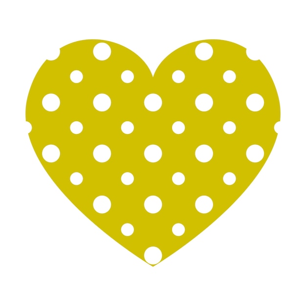 Corazón vectorial con patrón punteado