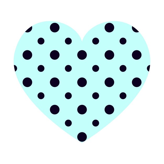 Corazón vectorial con patrón punteado