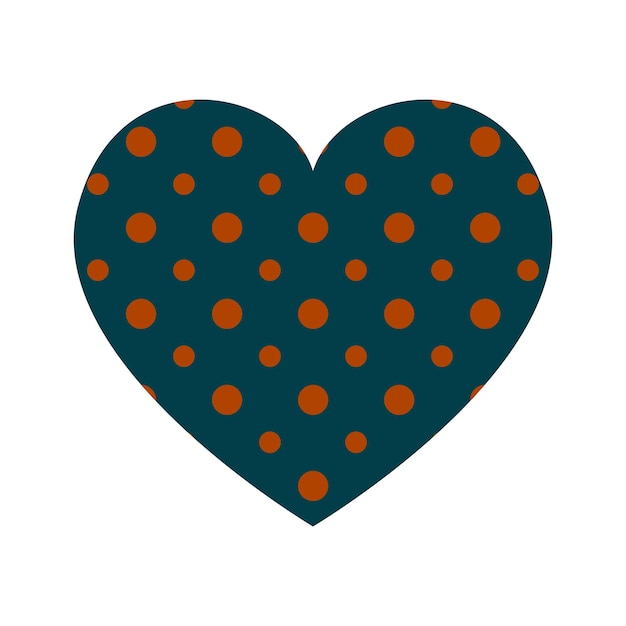 Corazón vectorial con patrón punteado