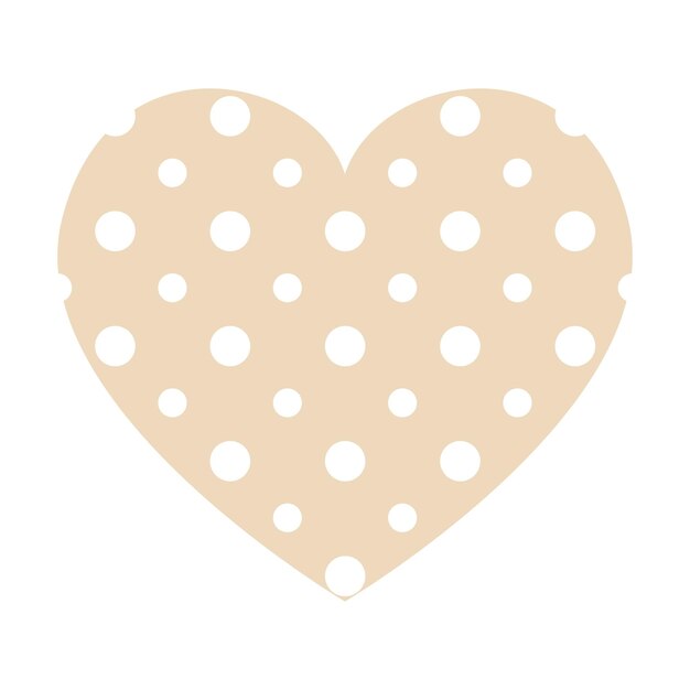 Corazón vectorial con patrón punteado