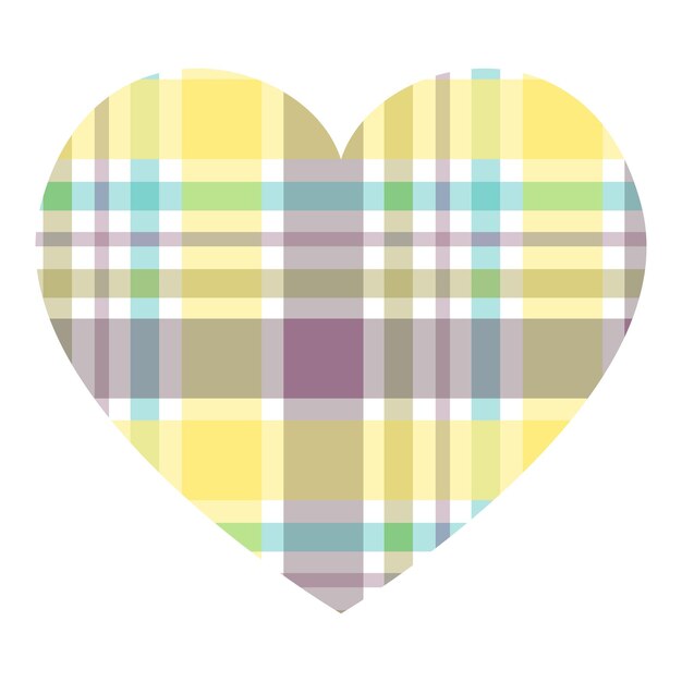 Corazón vectorial con patrón de rayas horizontales
