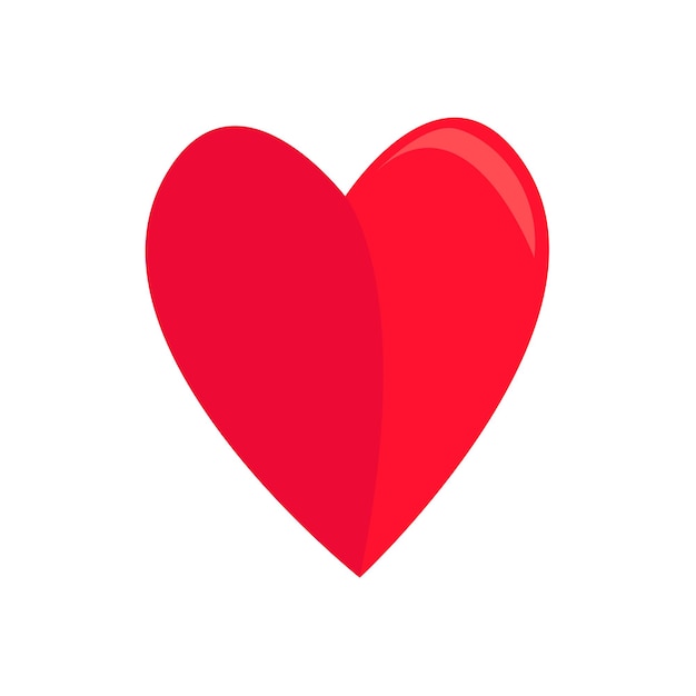 Corazón vectorial sobre fondo blanco