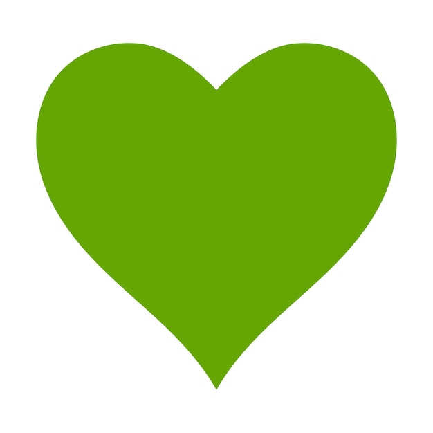 Un corazón verde vibrante símbolo de amor y crecimiento
