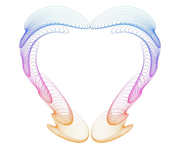 Corazones arco de boda geométrico logos lineales iconos vectoriales o logotipos diseño gráfico elementos de estilo moderno cuidado del amor