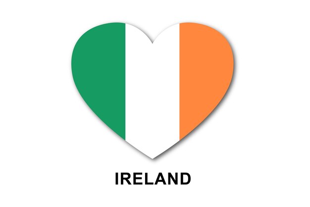 Corazones de banderas de Irlanda