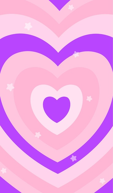 Corazones en capas con estrellas