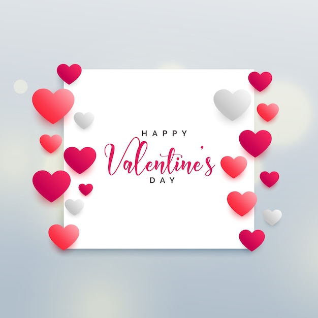 Vector corazones de colores con estilo para el día de san valentín