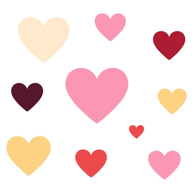 Corazones coloridos patrón de amor diseño de fondo
