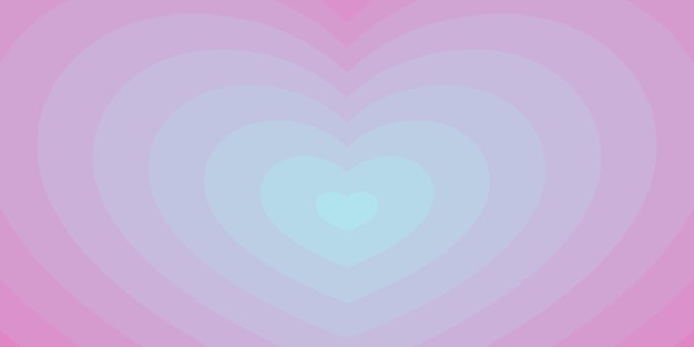 Corazones concéntricos fondo con gradiente rosa una hermosa ilustración vectorial