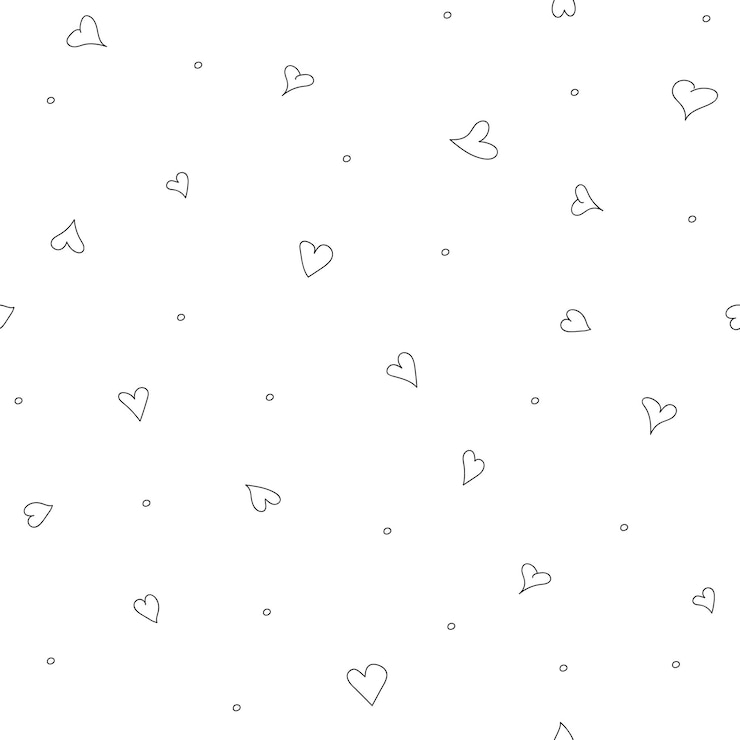 Vector corazones dibujados a mano de patrones sin fisuras en estilo doodle