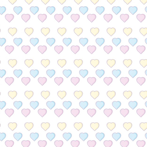 Corazones de dibujos animados de fondo