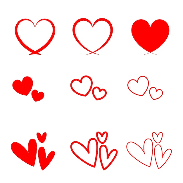 Corazones de diversas formas