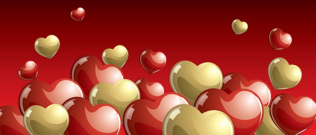 Corazones dulces brillantes