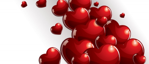 Corazones dulces brillantes