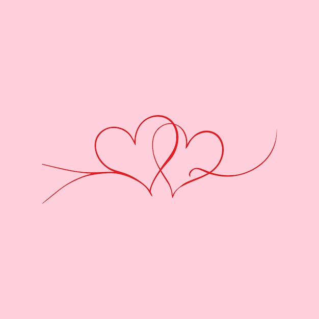 Corazones entrelazados Un diseño romántico y minimalista