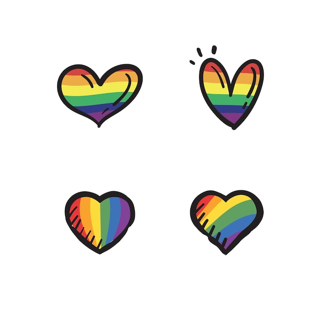 Los corazones gays y lesbianas